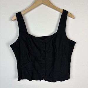 Old Navy Black Crop Tank Top